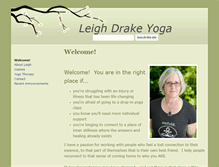 Tablet Screenshot of leighdrakeyoga.com